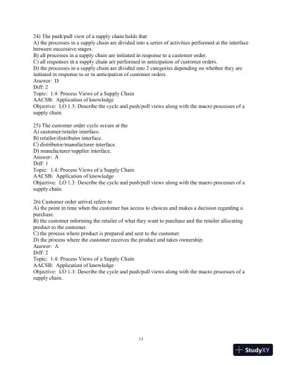 Test Bank for Supply Chain Management: Strategy, Planning, and Operation, 7th Edition - Page 15 preview image