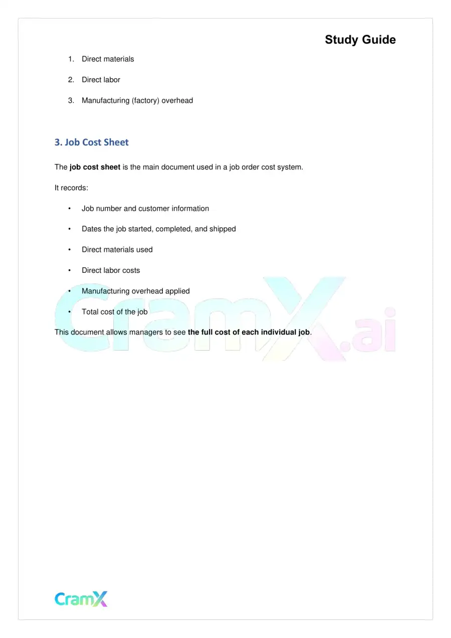 Accounting Principles II – Traditional Cost Systems, page 2