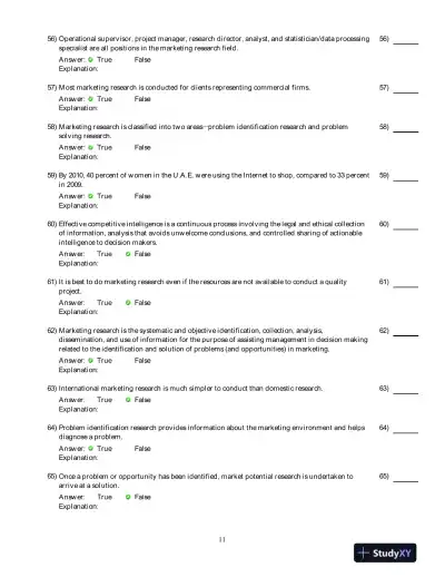Marketing Research (Arab World Editions): An Applied Orientation, Arab World Editions Test Bank - Page 12 preview image