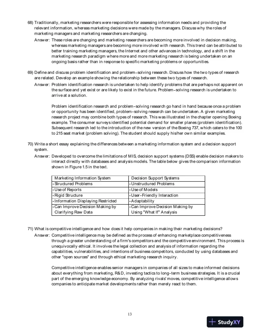 Marketing Research (Arab World Editions): An Applied Orientation, Arab World Editions Test Bank, page 14