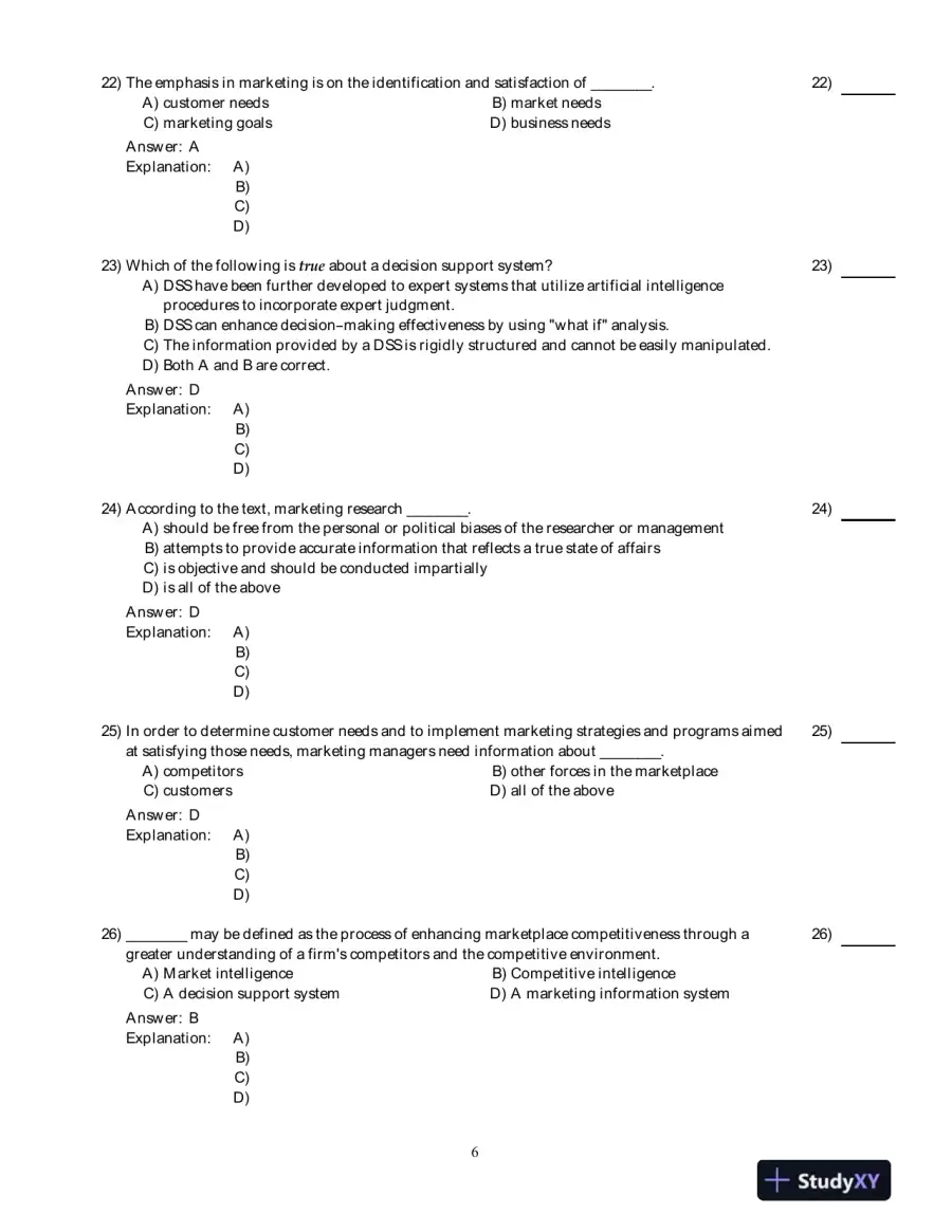 Marketing Research (Arab World Editions): An Applied Orientation, Arab World Editions Test Bank, page 7