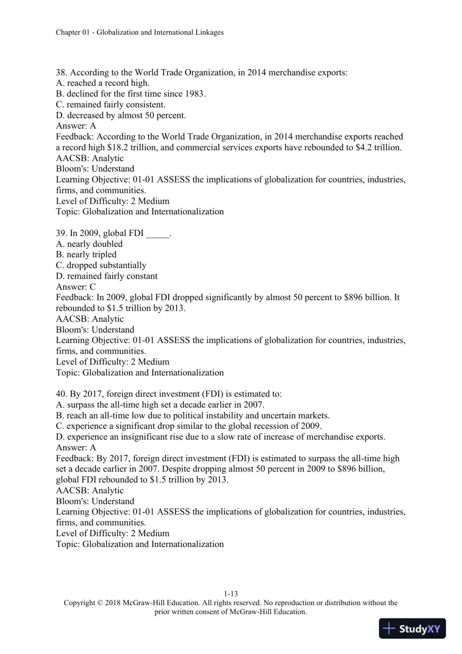 International Management: Culture, Strategy, and Behavior, 10th Edition Test Bank, page 14