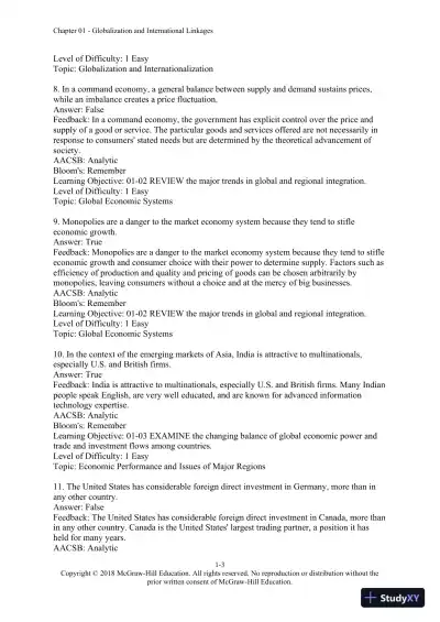 International Management: Culture, Strategy, and Behavior, 10th Edition Test Bank - Page 4 preview image