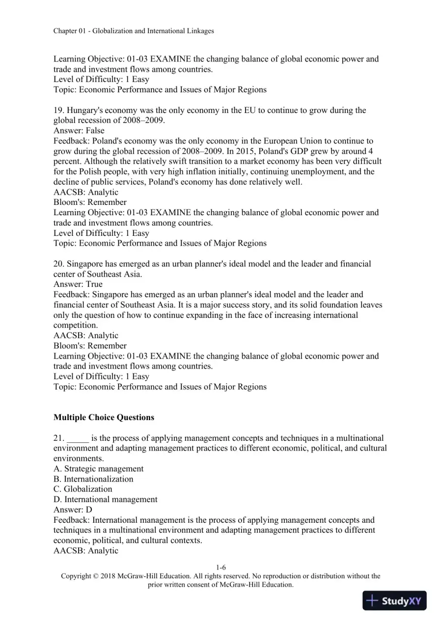 International Management: Culture, Strategy, and Behavior, 10th Edition Test Bank, page 7