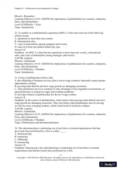 International Management: Culture, Strategy, and Behavior, 10th Edition Test Bank - Page 8 preview image