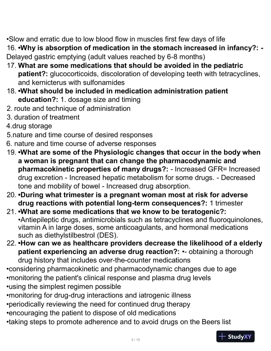 NR565 Pharmacology Midterm Exam With Answers (150 Solved Questions), page 4