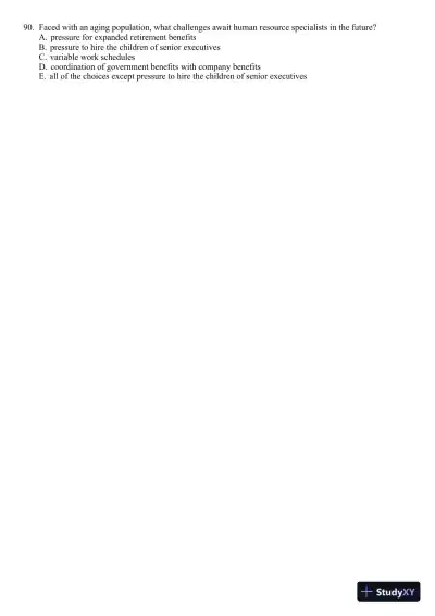 Canadian Human Resource Management 11th Edition Test Bank - Page 11 preview image