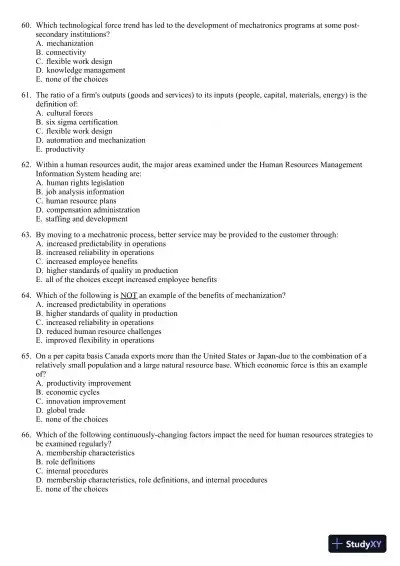 Canadian Human Resource Management 11th Edition Test Bank - Page 7 preview image