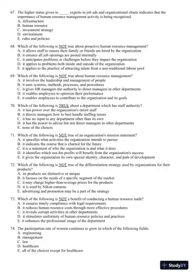 Canadian Human Resource Management 11th Edition Test Bank - Page 8 preview image