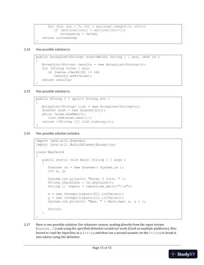 Solution Manual for Data Structures and Problem Solving Using Java, 4th Edition - Page 16 preview image