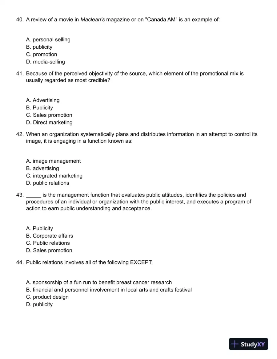 Advertising and Promotion: An Integrated Marketing Communications Perspective 5th Edition Test Bank, page 10