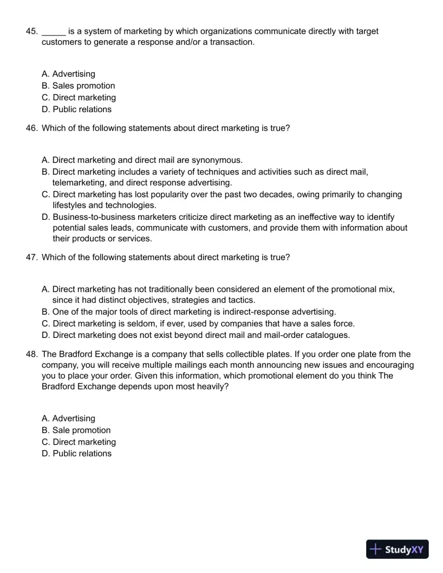 Advertising and Promotion: An Integrated Marketing Communications Perspective 5th Edition Test Bank, page 11