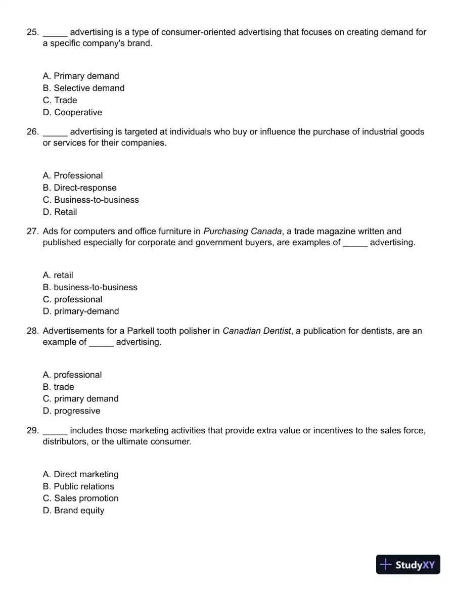 Advertising and Promotion: An Integrated Marketing Communications Perspective 5th Edition Test Bank, page 7