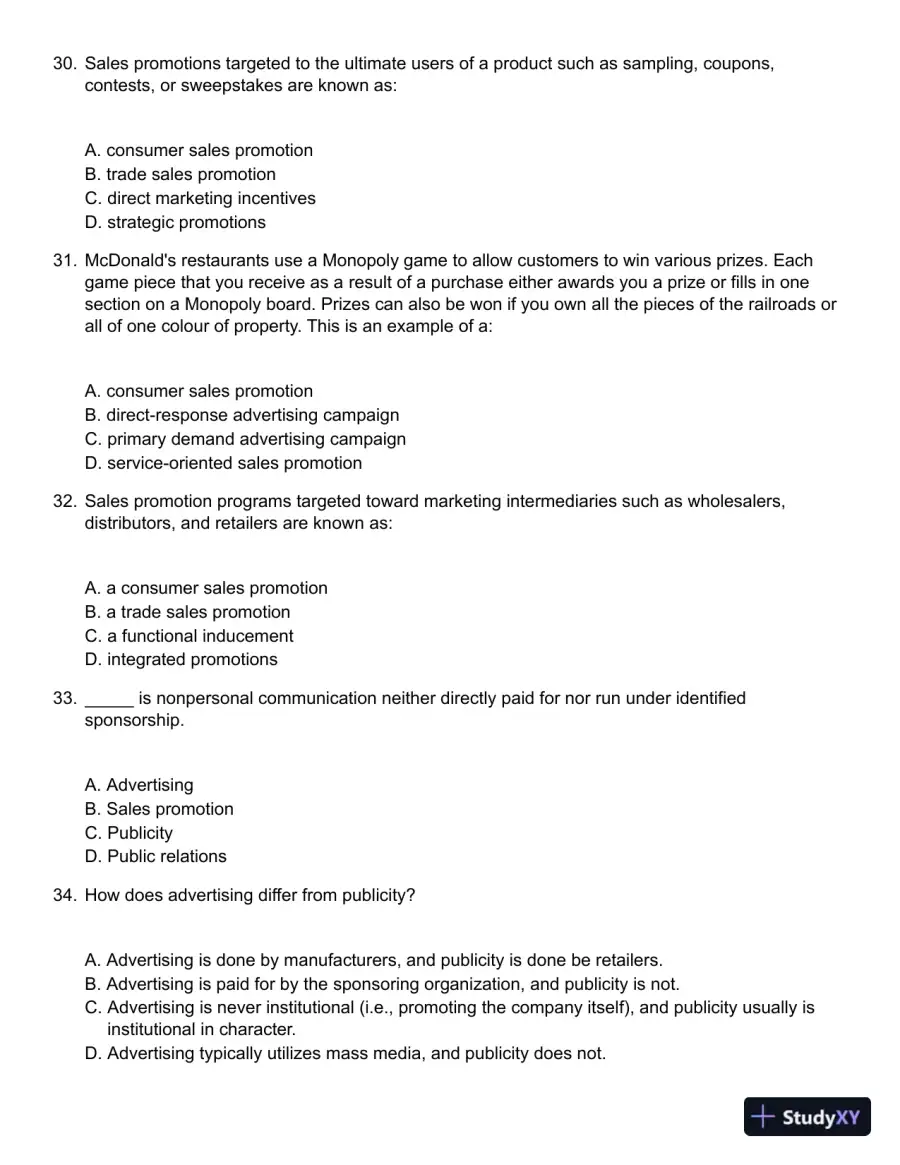Advertising and Promotion: An Integrated Marketing Communications Perspective 5th Edition Test Bank, page 8