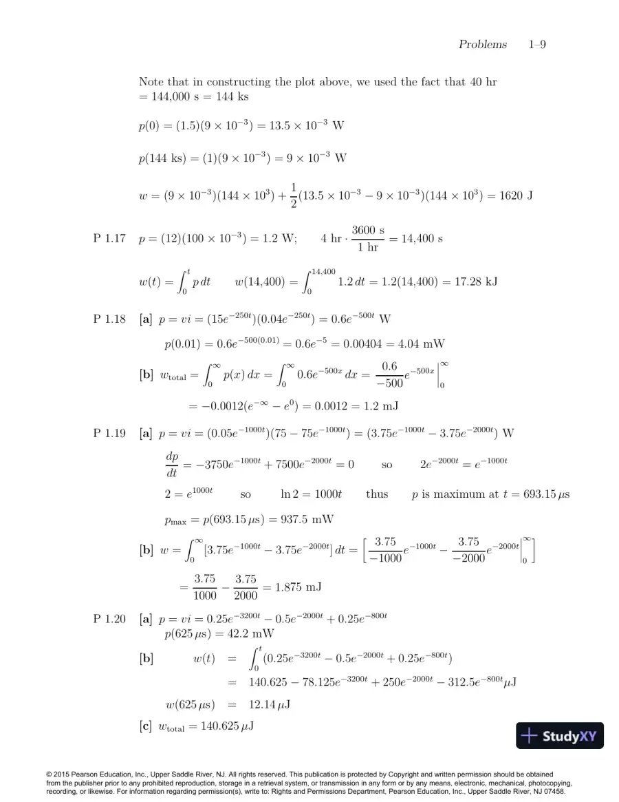 Solution Manual For Electric Circuits, 10th Edition, page 10
