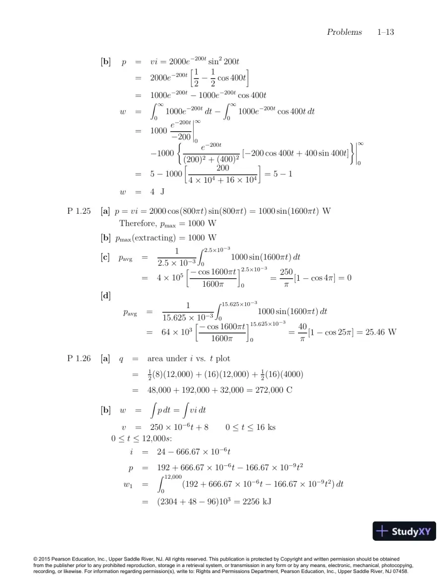 Solution Manual For Electric Circuits, 10th Edition, page 14