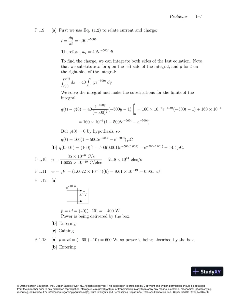 Solution Manual For Electric Circuits, 10th Edition, page 8