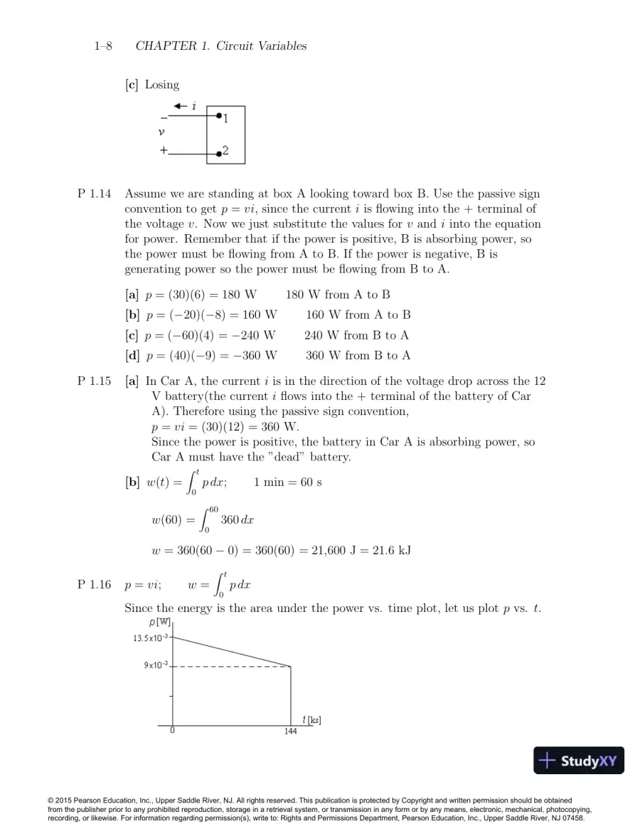 Solution Manual For Electric Circuits, 10th Edition, page 9