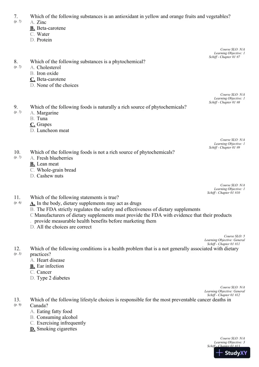 Nutrition for Healthy Living 1st Edition 2011 Test Bank, page 10