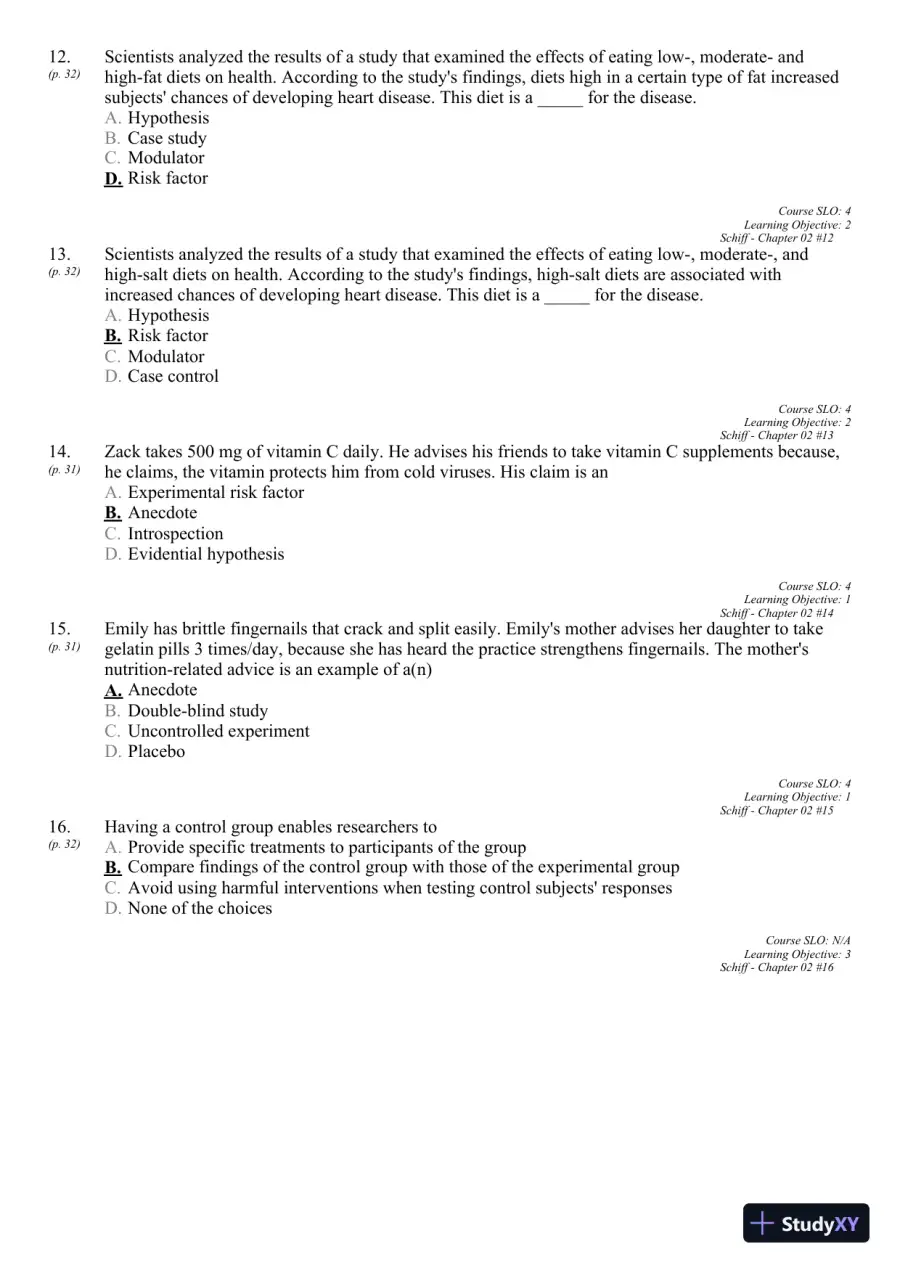 Nutrition for Healthy Living 1st Edition 2011 Test Bank, page 29