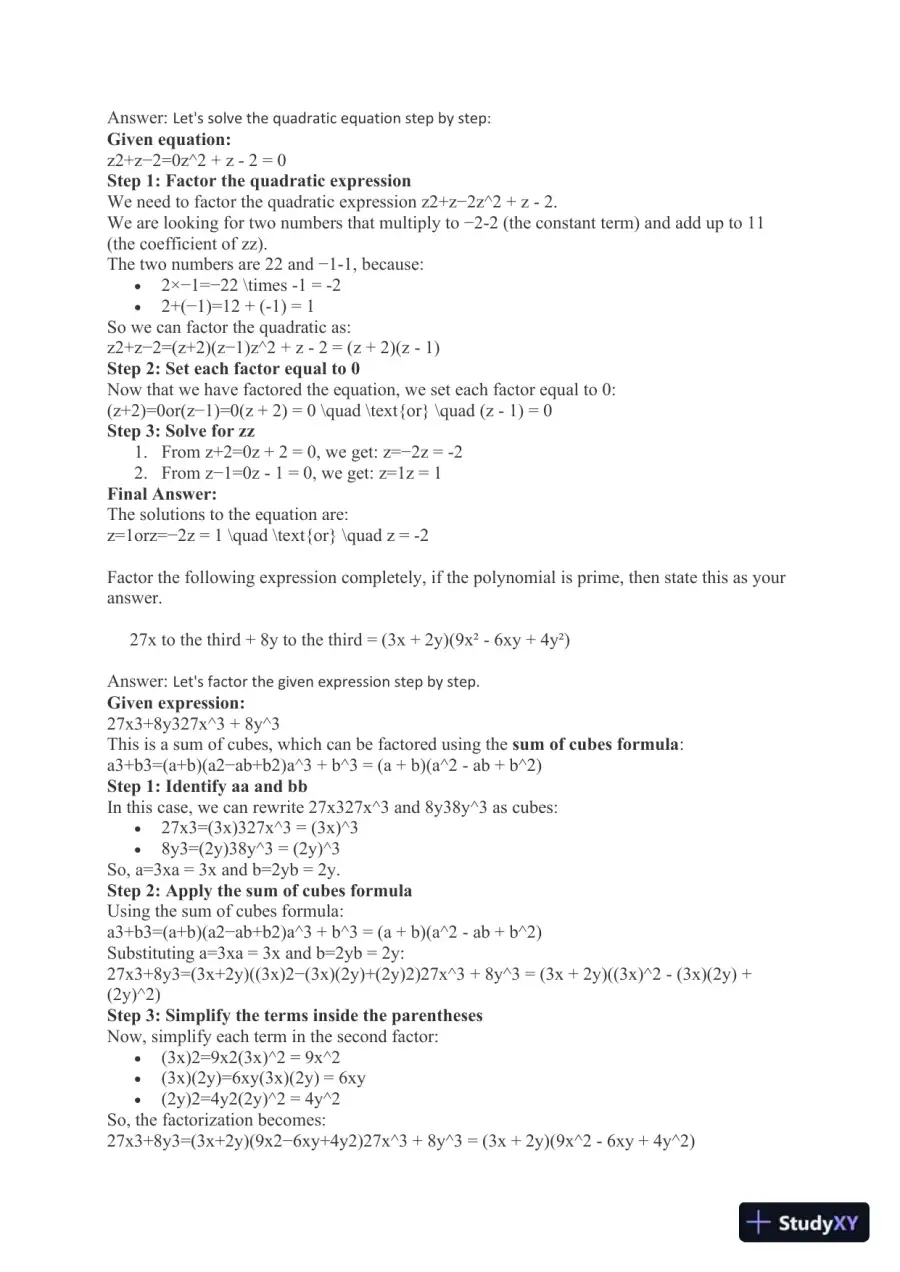 Factoring Polynomial Expressions: A Comprehensive Approach, page 4