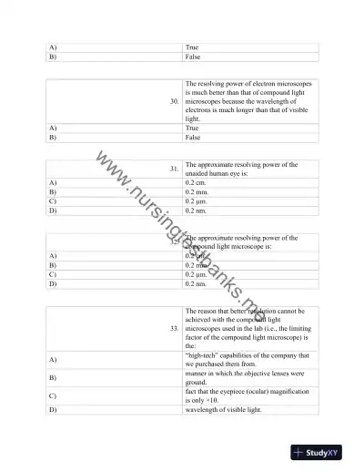 Test Bank For Burtons Microbiology for the Health Sciences, 9th Edition - Page 14 preview image