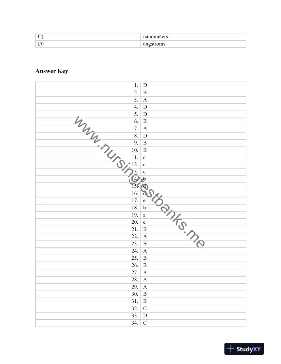 Test Bank For Burtons Microbiology for the Health Sciences, 9th Edition, page 16