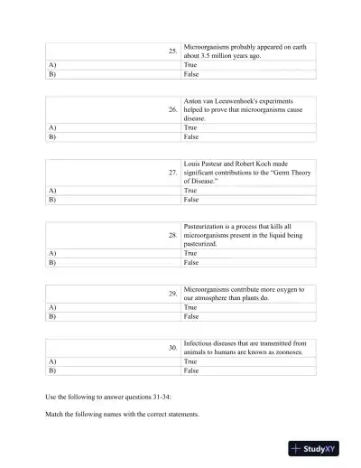 Test Bank For Burtons Microbiology for the Health Sciences, 9th Edition - Page 6 preview image