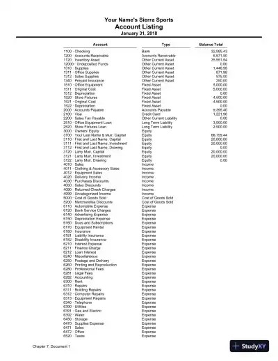 Solution Manual for QuickBooks Desktop 2018: A Complete Course, 17th Edition - Page 11 preview image