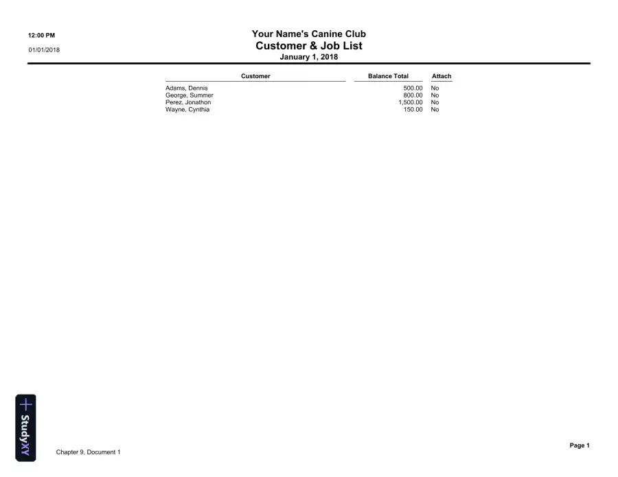 Solution Manual for QuickBooks Desktop 2018: A Complete Course, 17th Edition, page 13