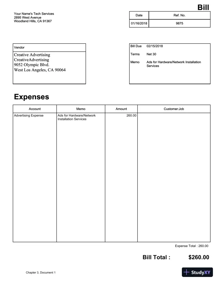 Solution Manual for QuickBooks Desktop 2018: A Complete Course, 17th Edition, page 4