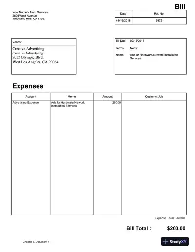 Solution Manual for QuickBooks Desktop 2018: A Complete Course, 17th Edition - Page 4 preview image