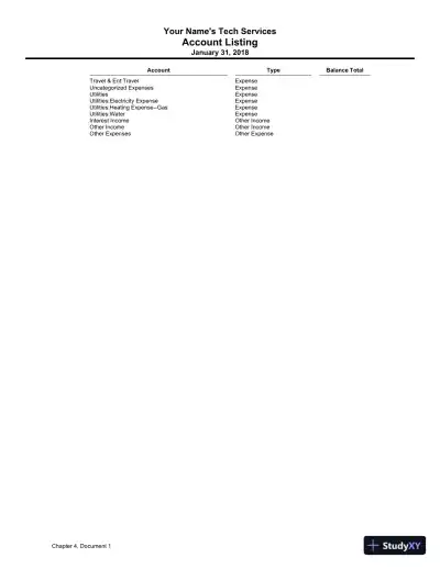 Solution Manual for QuickBooks Desktop 2018: A Complete Course, 17th Edition - Page 8 preview image