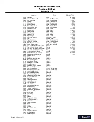 Solution Manual for QuickBooks Desktop 2018: A Complete Course, 17th Edition - Page 9 preview image