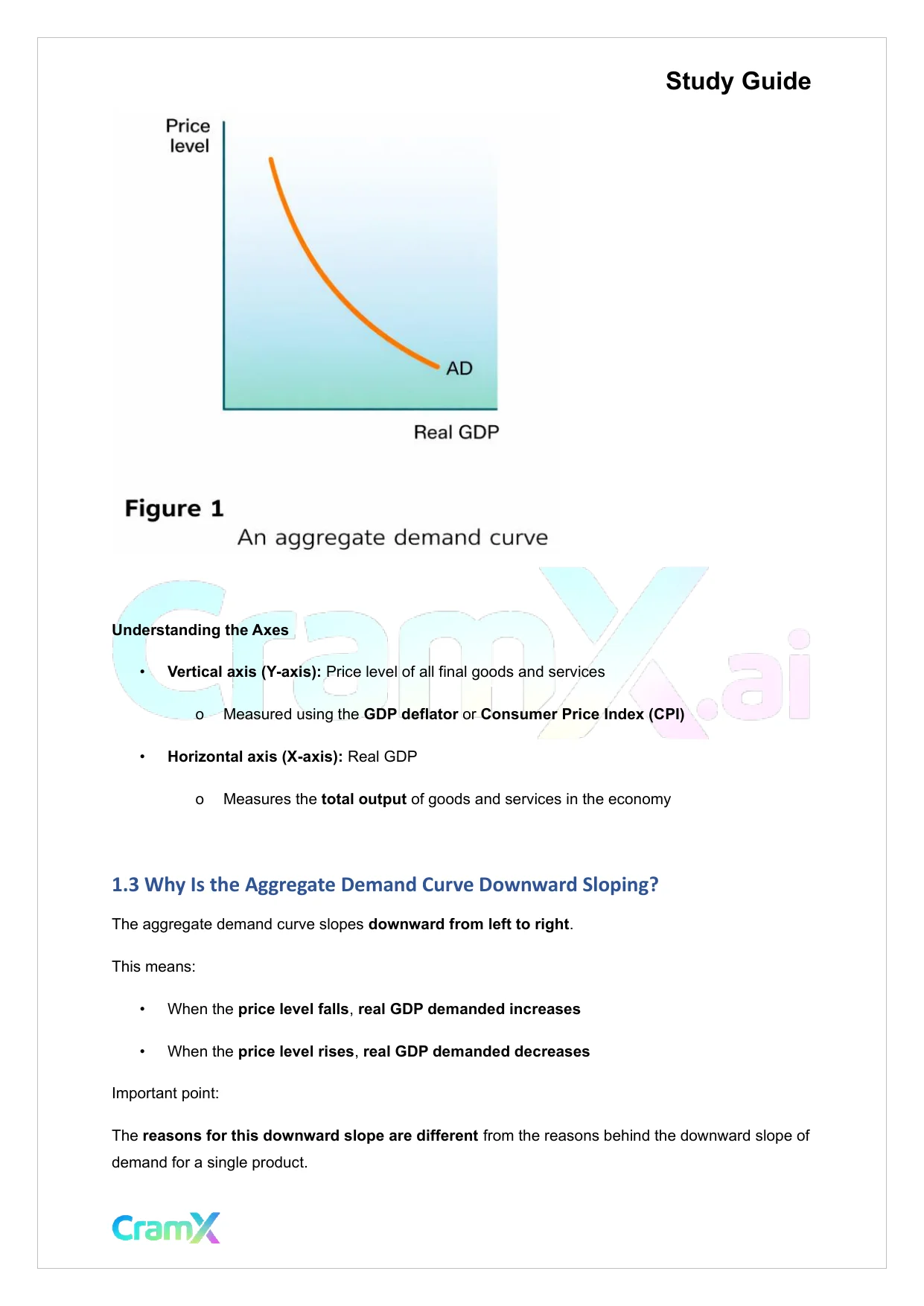 Economics - Aggregate Demand and Aggregate Supply - Page 2 preview image