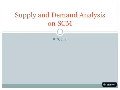 BIS/375 Supply And Demand Analysis On SCM - Page 1 preview image