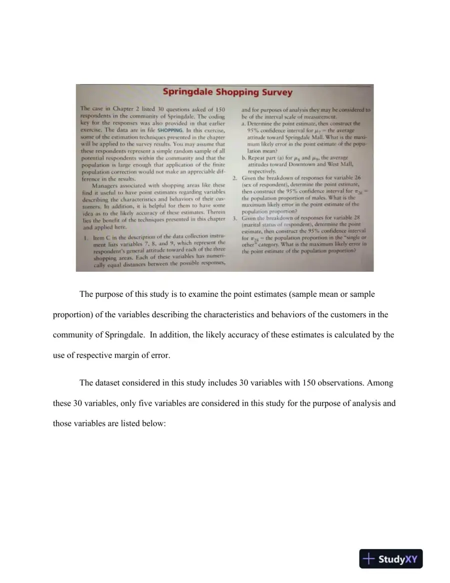 Springdale Shopping Survey, page 3
