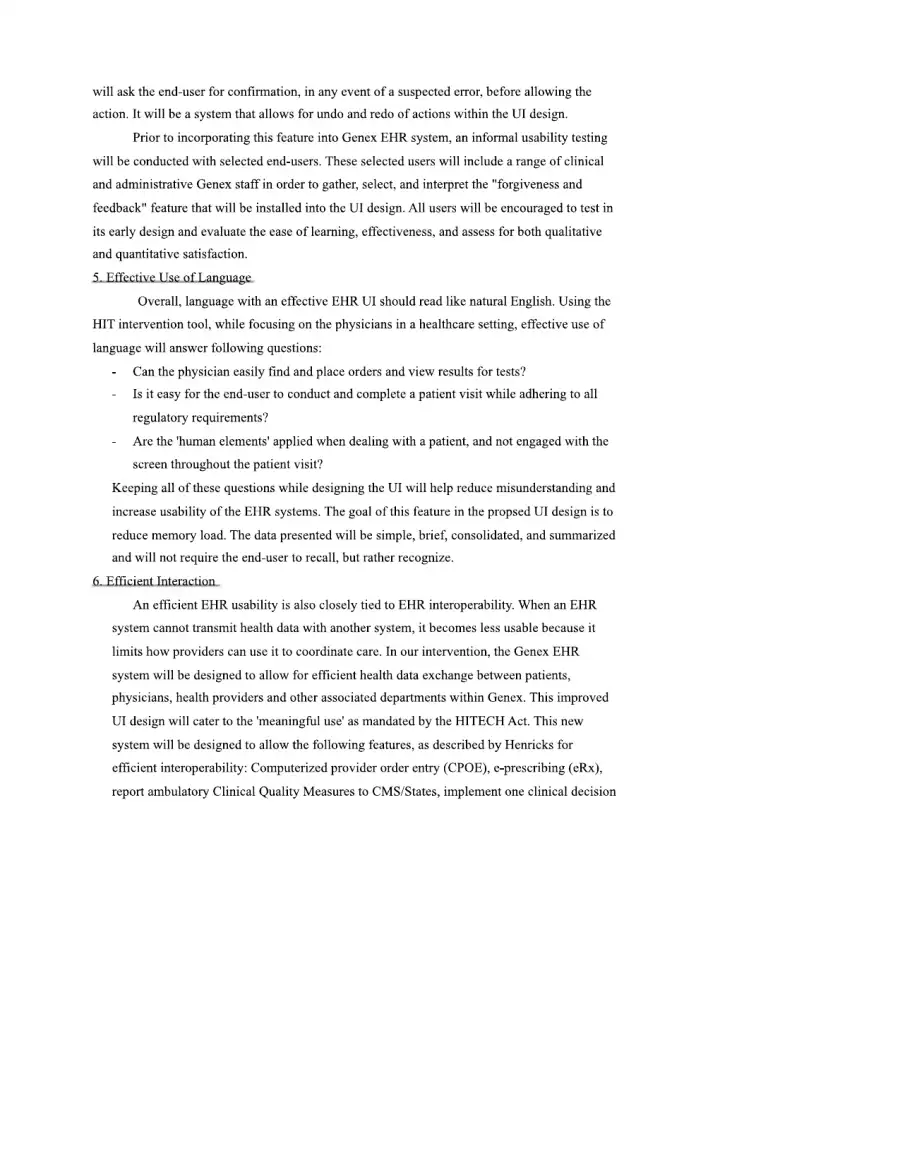 Usability and Information design for Electronic he, page 4