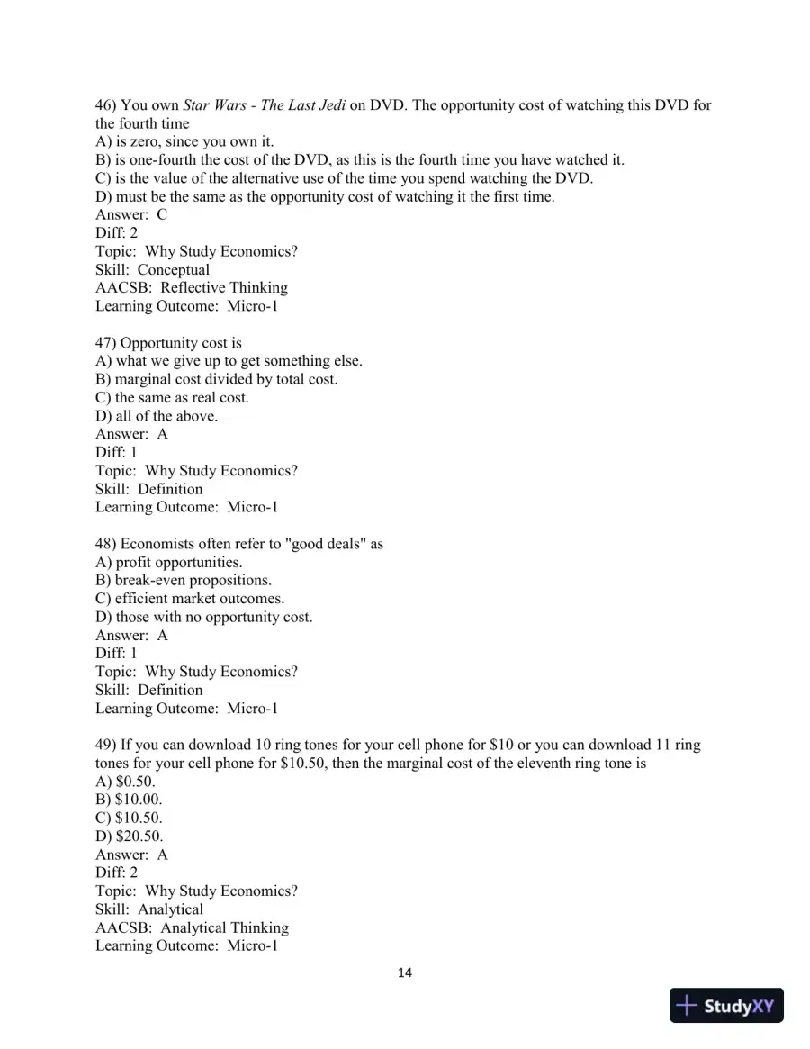 Test Bank for Principles of Economics, 13th Edition, page 15