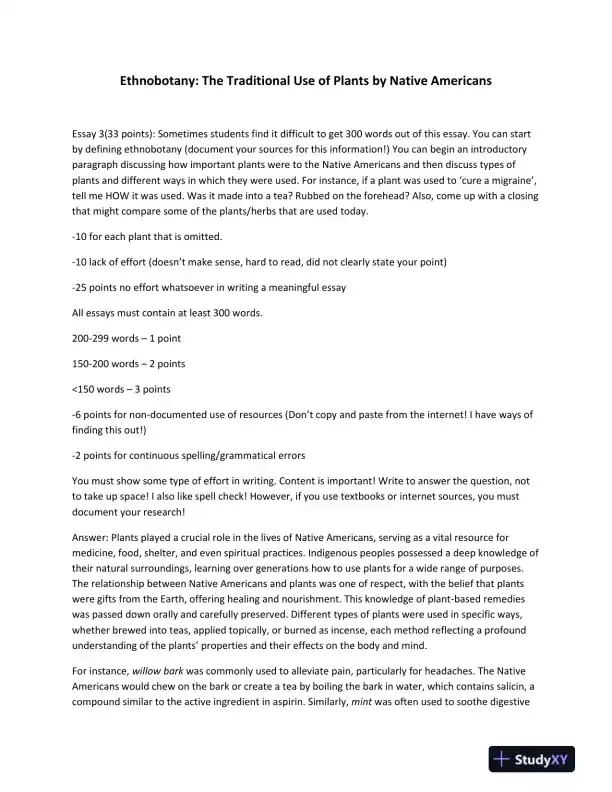 Ethnobotany: The Traditional Use of Plants by Native Americans - Page 1 preview image