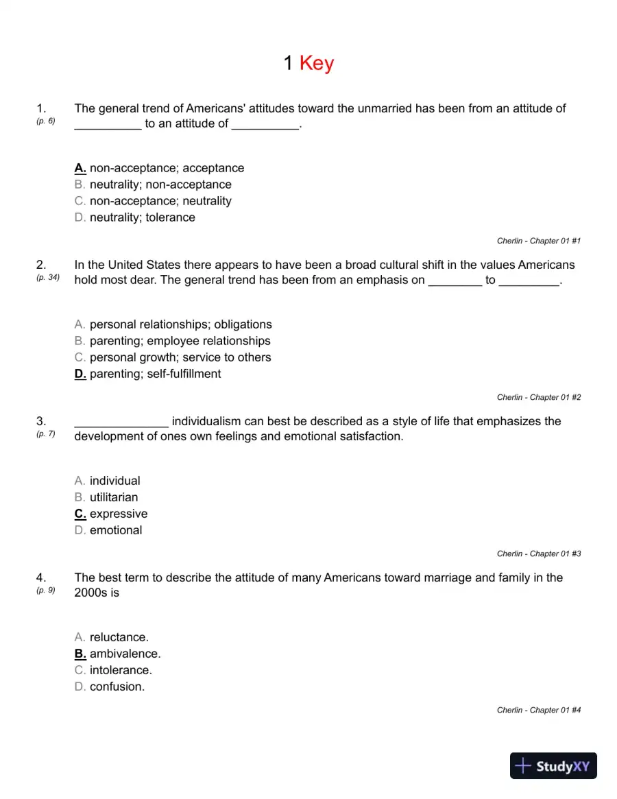 Public and Private Families: An Introduction 7th Edition Test Bank, page 13