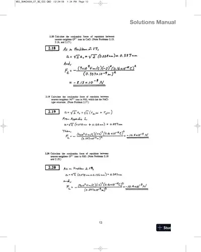 Solution Manual for Introduction to Materials Science for Engineers, 8th Edition - Page 14 preview image