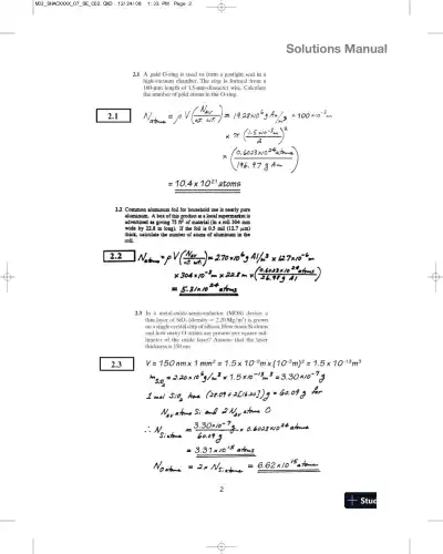 Solution Manual for Introduction to Materials Science for Engineers, 8th Edition - Page 4 preview image