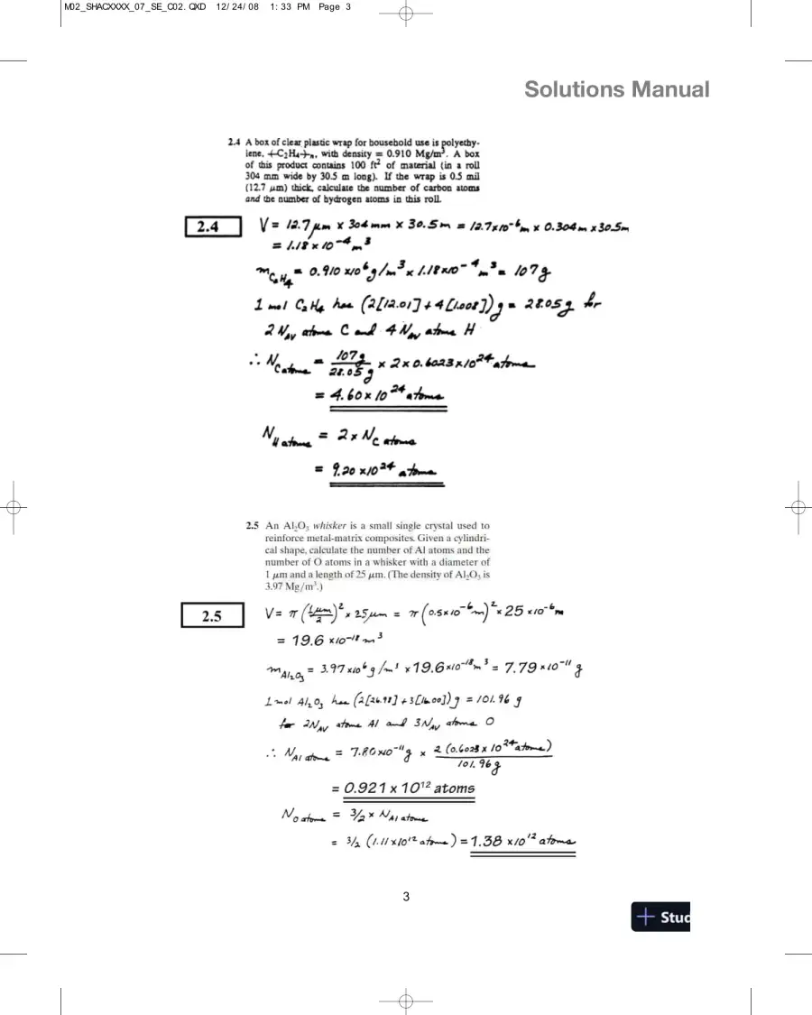 Solution Manual for Introduction to Materials Science for Engineers, 8th Edition, page 5