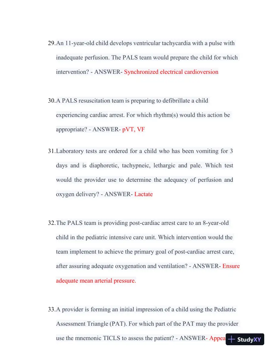2022-2024 PALS Updated Final Exam with Answers (149 Solved Questions), page 10