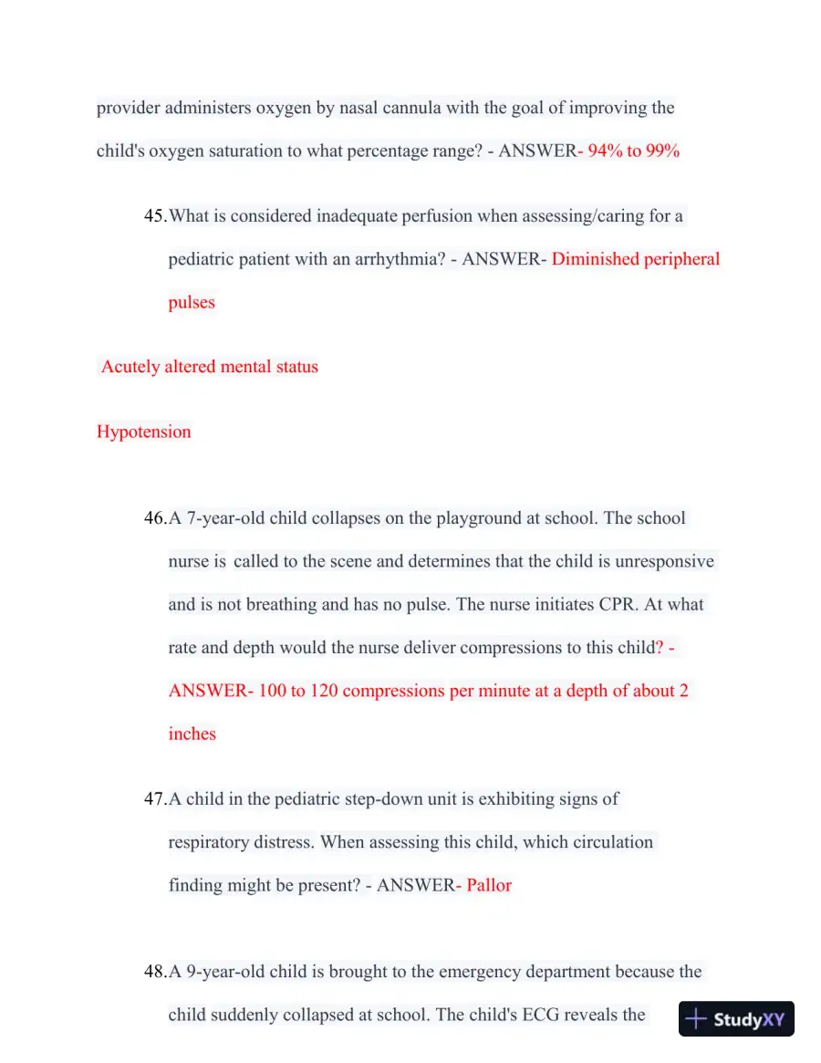 2022-2024 PALS Updated Final Exam with Answers (149 Solved Questions), page 14