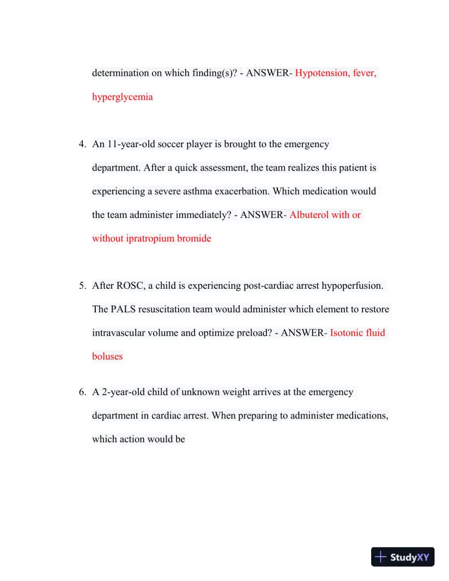 2022-2024 PALS Updated Final Exam with Answers (149 Solved Questions), page 3