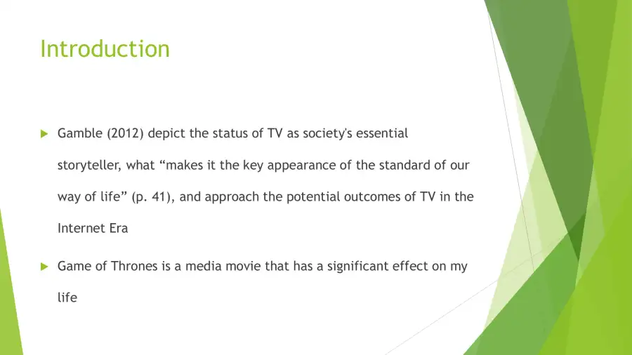 Media Analysis - Game Of Thrones, page 2