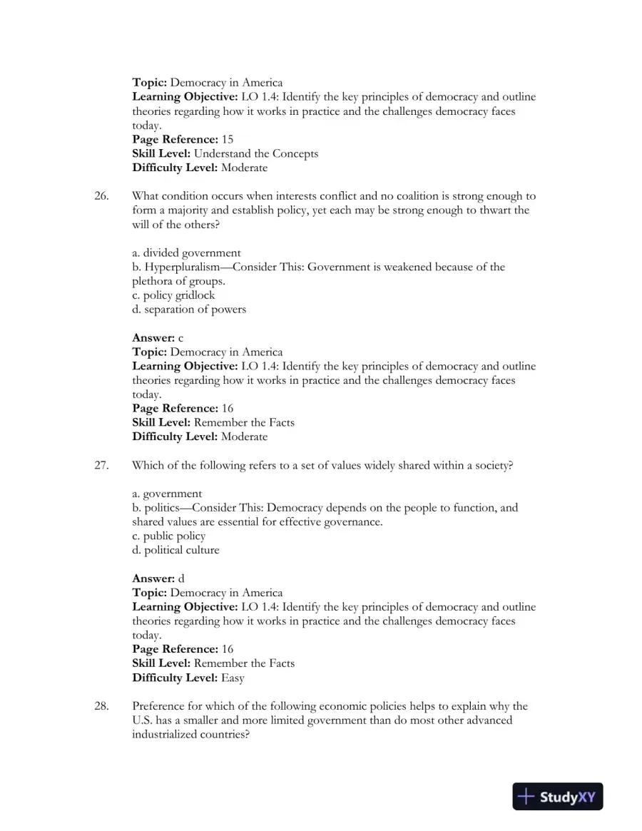 Government in America 17th Edition Test Bank, page 14