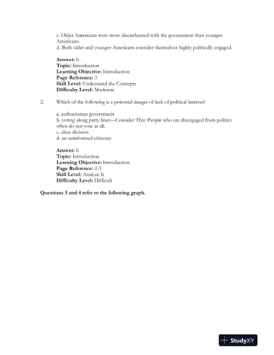 Government in America 17th Edition Test Bank - Page 3 preview image